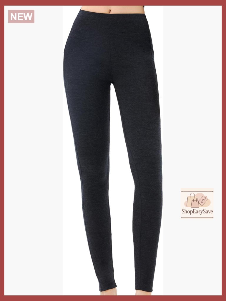 Merino Wool Thermal Leggings Women's Base Layer Pants Soft Long Johns Hiking